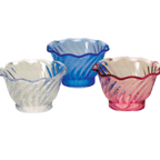 Thumbnail image #2 for Thunder Group PLDS005C 5 oz Clear Plastic Swirl Tulip Dessert Dish Case of 8 Dozen