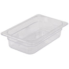 Thumbnail image #1 for Stanton Trading FP-1402 Steam Table Food Pan, 1/4 Size, 2.5" Deep, Clear Polycarbonate Case of 24