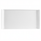Thumbnail image #1 for CAC China Dynasty DYN-91 Porcelain Rectangular Platter, 20-1/4"L x 9-1/4"W x 1-3/4"H, Bone White Case of 6
