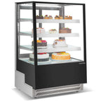 Thumbnail image #2 for USR Brands Marchia TMB36 Refrigerated Bakery Display Case, 35.4"W, Slanted Glass, Self-Contained Refrigeration, 3 Adjustable Glass Shelves