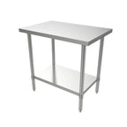 Thumbnail image #1 for ATSMFG MET MET-WTH-2436 ATS MFG Stainless Steel Work Table, 36"W x 24"D x 35"H, 304 Stainless Steel Top, Undershelf