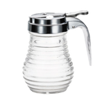 Thumbnail image #1 for TableCraft Products Beehive BH7 Syrup Dispenser, 6 oz Glass Jar, Chrome-Plated Metal Top Case of 12