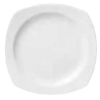 Thumbnail image #1 for Libbey Slenda 905356978 6-1/4-Inch Square Porcelain Plate, Fully Vitrified, White