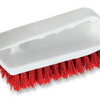 Thumbnail image #1 for ABCO HB-00026IR Scrub Brush, 6" Plastic Handle, 1" Red Polyester Bristles 1 Dozen
