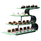 Thumbnail image #1 for Steelite DW Haber, Display Stand DW412WVK 5-Tier Wave Display Set with Riser, 40 x 16 x 25.5 in