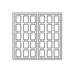 Thumbnail image #2 for Equipex LLC Roller Grill GES10 Commercial Electric Waffle Maker, Single Rectangular Brussels Cast-Iron Grid, Thermostatic Controls