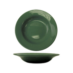 Thumbnail image #1 for International Tableware Cancun CA-3-G Ceramic Soup Bowl, 10 oz, 8-7/8" Diameter, Deep Rim, Rolled Edge, Green Case of 2 Dozen