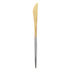 Thumbnail image #1 for Kadra Kitchenware Vikko Dine VF-KN15-VSG Steak Knife, Two-Tone Mirror Finish, Silver & Gold, 18/10 Stainless Steel Case of 144