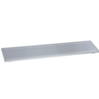 Thumbnail image #1 for Duke Manufacturing SOLID-FX-102 Solid Stainless Steel Tray Slide, Fixed Brackets, 102"W x 12"D, for 7-Well Units