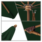 Thumbnail image #2 for California Umbrella Madera STAF118 11 ft Octagonal Patio Umbrella with Single Wind Vent and Pulley Lift