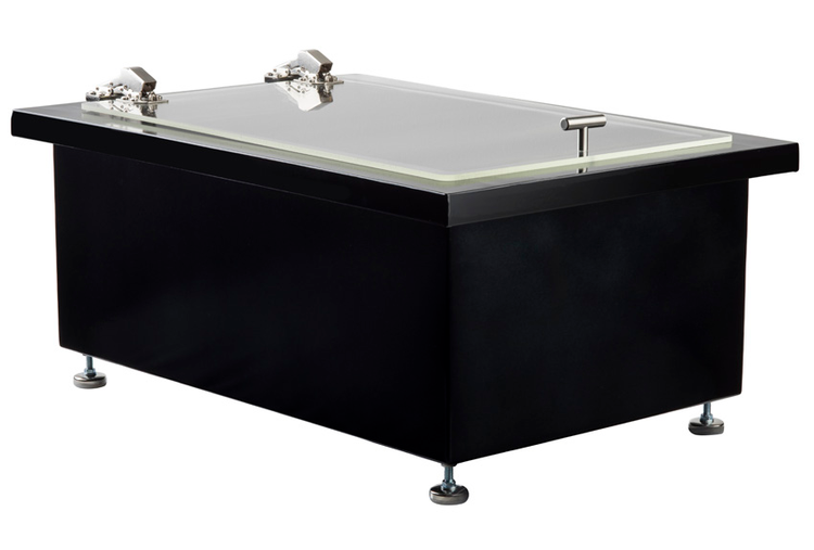 Product image #5 for Portable Insulated Single Ice Well with Clear Acrylic Lid, Brushed Aluminum, Black Finish