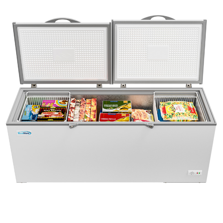 Product image #5 for KoolMore 77-Inch 24 Cu. Ft. Commercial Chest Freezer with Dual Solid Locking Lids