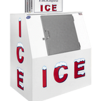 Thumbnail image #1 for Leer 3510301 Outdoor Ice Merchandiser, 40 cu. ft., Solid Door, Slant Front, Self-Contained Bottom-Mounted Refrigeration