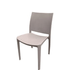 Thumbnail image #1 for Oak Street Teton OD-CH-752-GG Stacking Outdoor Resin Chair, Greige, Curved Back