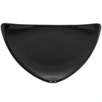 Thumbnail image #1 for CAC China Festiware TRG-23-BLK Triangular Ceramic Plate, 12-1/2 Inch, Flat Edge, Black 1 Dozen