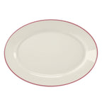 Thumbnail image #1 for Steelite International HL Ivory HL15763928 Rolled Edge Oval China Platter, 13.375 x 9.25 x 1.5 in 1 Dozen
