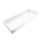 Thumbnail image #1 for G.E.T. Modern European - EGS M6152-W White Melamine Rectangular Food Bin, 15 x 6 x 2 in Case of 3