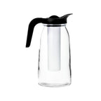Thumbnail image #1 for Ten Strawberry Street Specialty BGV-81-75-001 Glass Pitcher with Handle, Black Lid and Ice Holder Case of 6