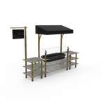 Thumbnail image #1 for Steelite International Mogogo, Modular MGCMLA01GBBF Canopy Cooling Station, 130"W x 29 1/2"D x 96"H