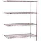 Thumbnail image #1 for Metro Super Erecta SE-2124K4-63-A4 Add-On Wire Shelving Unit, 24"W x 21"D x 63"H, 800 lb. capacity per shelf, 2000 lb. capacity per unit, 1" shelf