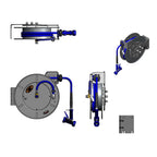 Thumbnail image #1 for T&S Brass B-7143-04 Open Stainless Steel Wall-Mounted Retractable Hose Reel, 50-Foot Hose with Rear Trigger Spray Valve