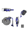 Thumbnail image #1 for Open Stainless Steel Retractable Hose Reel with Rear Trigger Spray Valve, 1/2 Inch x 50 Foot Hose
