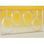 Thumbnail image #2 for Matfer Bourgeat 382031 Chocolate Mold, Egg Shape, 5"L x 3-1/2"W, Polycarbonate, Transparent