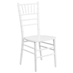 Thumbnail image #1 for Flash Furniture Hercules XS-WHITE-GG Chiavari Chair, Ladder Back, Acacia Wood, White, Indoor/Outdoor