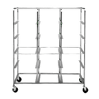 Thumbnail image #1 for Dinex DXIRDSD9150 Dome Storage Rack, 150-dome capacity, for 9-inch dome covers, stainless steel frame, welded tray slides, 5-inch casters