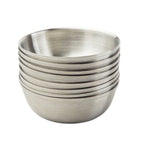 Thumbnail image #1 for TableCraft Products Cash & Carry 11064 Round Brushed Stainless Steel Serving Bowl, 4 oz, 3-1/4" Diameter Case of 6