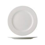 Thumbnail image #1 for CAC China Grand Canyon GDC-16 10-1/2" Round Porcelain Plate, Bone White, Glazed Foot 1 Dozen