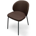 Thumbnail image #1 for JustChair Manufacturing U34918 Upholstered Contoured-Back Side Chair with Black Steel Frame