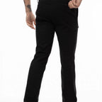 Thumbnail image #2 for Chef Works PEC02-BLK-44 Chino Stretch Chef Pants, Black, Four-Way Stretch, Adjustable Waistband, Size 44