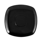 Thumbnail image #1 for CAC China Color Arts KC-2-BLK Square Ceramic Saucer, 6-inch, Black Case of 3 Dozen