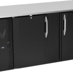 Thumbnail image #1 for Victory Refrigeration VBB68HC-B Back Bar Refrigerator, 68"W, 2 Solid Doors, Stainless Steel Top, Black Exterior