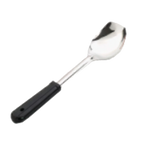 Thumbnail image #1 for Browne USA Foodservice 5761 13" Solid Stainless Steel Serving Spoon with Insulated Black Polypropylene Handle