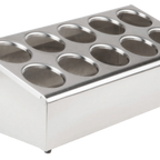 Thumbnail image #1 for Steril-Sil Company TC-10 Countertop Stainless Steel Silverware Dispenser, 10-Compartment, 25 x 11.5 x 8.5 in.