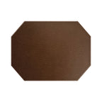 Thumbnail image #1 for Risch Chesterfield PLACEMATDXOCT-CH 16X12 Octagonal Faux-Leather Placemat, Ostrich Texture, 16 x 12 Inch Case of 25