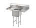 Thumbnail image #4 for KoolMore 45-Inch 1-Compartment Commercial Sink with Dual Drainboards and Backsplash