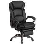 Thumbnail image #1 for Flash Furniture BT-90279H-GG Reclining Swivel Office Chair with Footrest, Headrest, Padded Arms and Bonded Leather Upholstery
