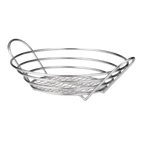 Thumbnail image #1 for TableCraft Products H7175 Round Chrome-Plated Metal Serving Basket, 12" Diameter x 3-1/2" High Case of 6