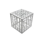Thumbnail image #1 for G.E.T. Bugambilia CUB02-MOD-WW . . Square Buffet Riser, Cast Aluminum with Resin Coating, Solid White, 11 x 11 x 10-3/4 in