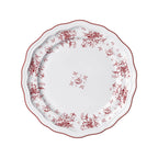 Thumbnail image #1 for Steelite International Folio, Porcelain 62559FP811 Porcelain Round Scalloped Rim Plate, 10-1/4", Camille Maroon Case of 2 Dozen