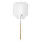 Thumbnail image #1 for New Star Foodservice Inc. 50189 Rectangular Aluminum Pizza Peel, 14" x 16" Blade, 36" Wood Handle Case of 12