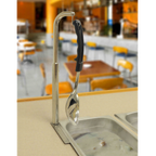 Thumbnail image #2 for Thunder Group SLTHUH001 Hook-Style Stainless Steel Utensil Holder, 5" x 5" x 9-3/4" Case of 24