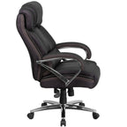 Thumbnail image #2 for Flash Furniture Hercules GO-2222-GG Big & Tall Executive Swivel Office Chair, High-Back Bonded Leather, Casters, Padded Arms