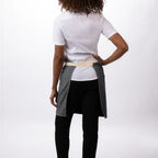 Thumbnail image #2 for Chef Works ABN06-IBW-0 Stone Blue Bib Apron, 31-1/2"L x 32-1/2"W, 2 Pockets, Adjustable Neck Closure
