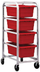 Thumbnail image #1 for Quantum Mobile End-Loading 4-Tub Rack, Welded Aluminum, 5-Inch Swivel Casters