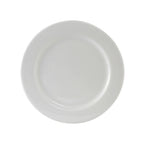 Thumbnail image #1 for Tuxton China Alaska ALA-120 12" Round Porcelain Plate, Wide Rim, Rolled Edge 1 Dozen