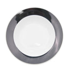 Thumbnail image #1 for CAC China Rainbow R-3-BLK Black Ceramic Soup Plate, 12 oz, 8-3/4" Diameter Case of 2 Dozen